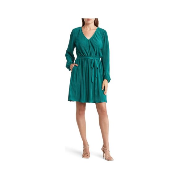 Anthem the Label Plissé Long Sleeve Dress Size Medium - Picture 1 of 8